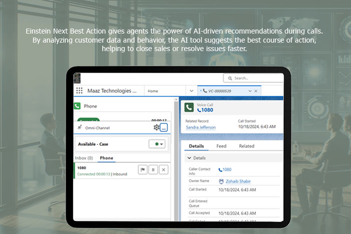 AI driven recommendations in Salesforce Voice with Cisco Contact Center
