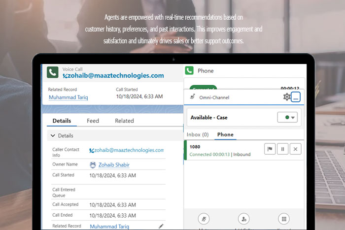 customer support automations reduced burden from the agent in maaz technologies cisco contact center smartconnect with salesforce